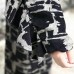 2019 black print Coat plus size lapel patchwork Coat Fine asymmetrical design coat